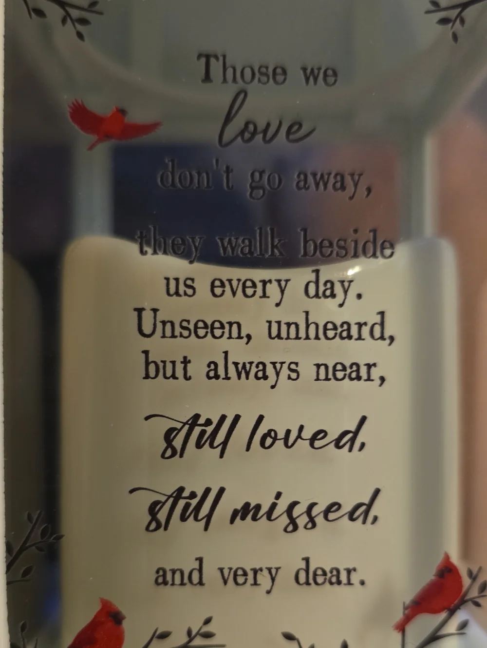 Sentiment Lantern - White LED Memorial Accent Light ...Those We Love...
